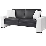 Adjustable folding sofa with armrests PVC black - Couch