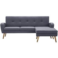 Corner sofa with textile upholstery 186x136x79 cm light gray - Couch