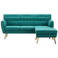 Corner sofa textile upholstery 171.5 x 138 x 81.5 cm green - Couch