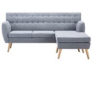 Corner sofa with textile upholstery 171.5x138x81.5 cm light gray - Couch