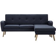 Corner sofa textile upholstery 186 x 136 x 79 cm dark gray - Couch
