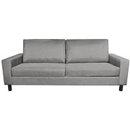 Three-seater sofa light gray textile - Couch