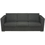 Three-seater seat with textile upholstery, dark gray - Couch