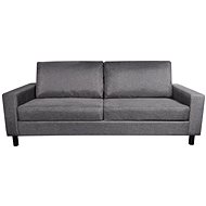 Three-seater sofa dark gray textile - Couch