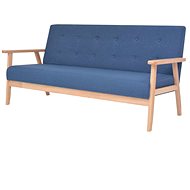Three-seater sofa, textile, blue - Couch