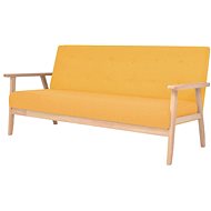 Three-seater sofa, textile, yellow - Couch