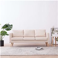 Three-seat textile cream - Couch