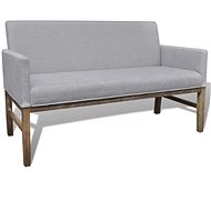 Upholstered bench, textile and rubber tree, light gray - Bench