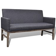 Upholstered bench, textile and rubber tree, dark gray - Bench