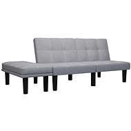 Pohovka 2místná pohovka světle šedá textil - Pohovka