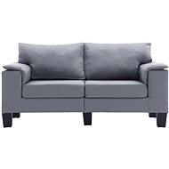 Pohovka 2místná pohovka světle šedá textil - Pohovka