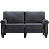 Pohovka 2místná pohovka tmavě šedá textil - Pohovka