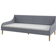 Sofa frame with textile upholstery light gray - Bed
