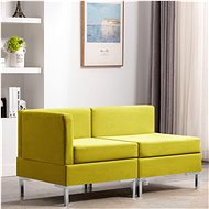 2-piece Sofa Textile Yellow - Sofa