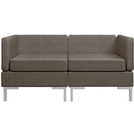 2-piece Sofa, Textile, Taupe - Sofa