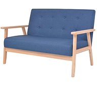 2-seater sofa textile blue - Couch