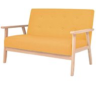 Double sofa, textile, yellow - Couch