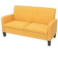 2-seater sofa 135 x 65 x 76 cm yellow - Couch