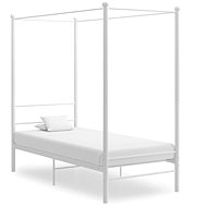 Shumee s nebesy bílý kovový 90×200 cm, 325052 - Postel