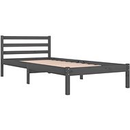 SHUMEE divan 90 × 200 cm, solid pine wood, grey, 810417 - Bed