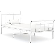 Shumee bílý kov 90×200 cm, 325031 - Postel
