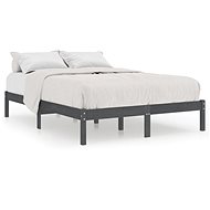 Shumee šedý masivní borovice 180×200 cm UK Super King, 810034 - Postel