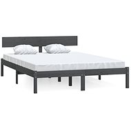 Shumee šedý masivní borovice 135×190 cm UK Double, 810124 - Rám postele