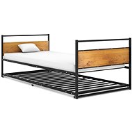 Shumee Rám vysouvací postele černý kovový 90×200 cm, 324748 - Postel