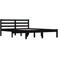 Shumee masivní borovice 135×190 cm černý Double, 810409 - Rám postele