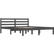 Shumee masivní borovice 150×200 cm šedý King Size, 810437 - Rám postele