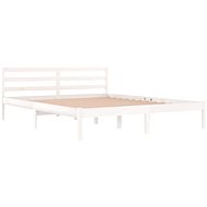 SHUMEE divan 160 × 200 cm, solid pine wood, white, 810441 - Bed