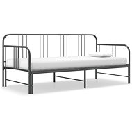Shumee Pull-out bed/sofa frame grey metal 90×200 cm, 324754 - Bed