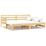 SHUMEE pull-out divan 2× (90 × 200) cm, solid pine, 806955 - Bed