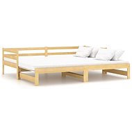 SHUMEE výsuvná válenda 2× (90 × 200) cm, masivní borovice, 806950 - Postel