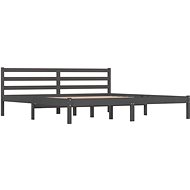 Shumee masivní borovice 180×200 cm šedý Super King, 810447 - Postel