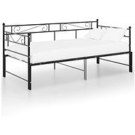 Shumee Rám vysouvací postele/pohovky černý kovový 90×200 cm, 324770 - Rám postele