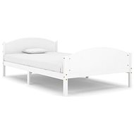 Shumee bílý masivní borovice 120×200 cm, 322033 - Postel
