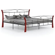 Shumee černý kov 200×200 cm, 324882 - Postel