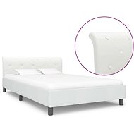 Shumee bílý umělá kůže 120×200 cm, 284872 - Rám postele