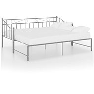 Shumee Pull-out bed/sofa frame grey metal 90×200 cm, 324778 - Bed