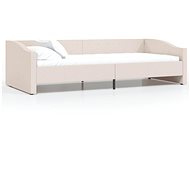 SHUMEE válenda s USB 90 × 200 cm, textil, krémová, 337233 - Postel