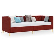 SHUMEE válenda s USB 90 × 200 cm, textil, vínová, 337237 - Postel