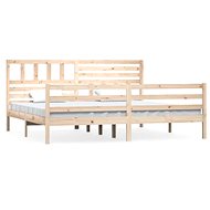 Shumee masivní dřevo 200×200 cm, 3101108 - Postel