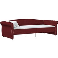 SHUMEE válenda s USB 90 × 200 cm, textil, vínová, 337217 - Postel