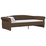 SHUMEE válenda s USB 90 × 200 cm, textil, hnědá, 337218 - Postel