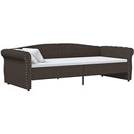 SHUMEE válenda s USB 90 × 200 cm, textil, tmavě hnědá, 337219 - Postel