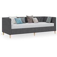 SHUMEE válenda s USB 90 × 200 cm, textil, tmavě šedá, 337235 - Postel