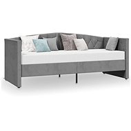 SHUMEE válenda s USB 90 × 200 cm, samet, světle šedá, 337204 - Postel