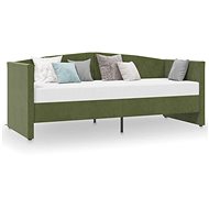SHUMEE válenda s USB 90 × 200 cm, samet, tmavě zelená, 337206 - Postel