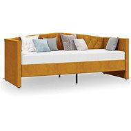 SHUMEE válenda s USB 90 × 200 cm, samet, hnědá, 337212 - Postel
